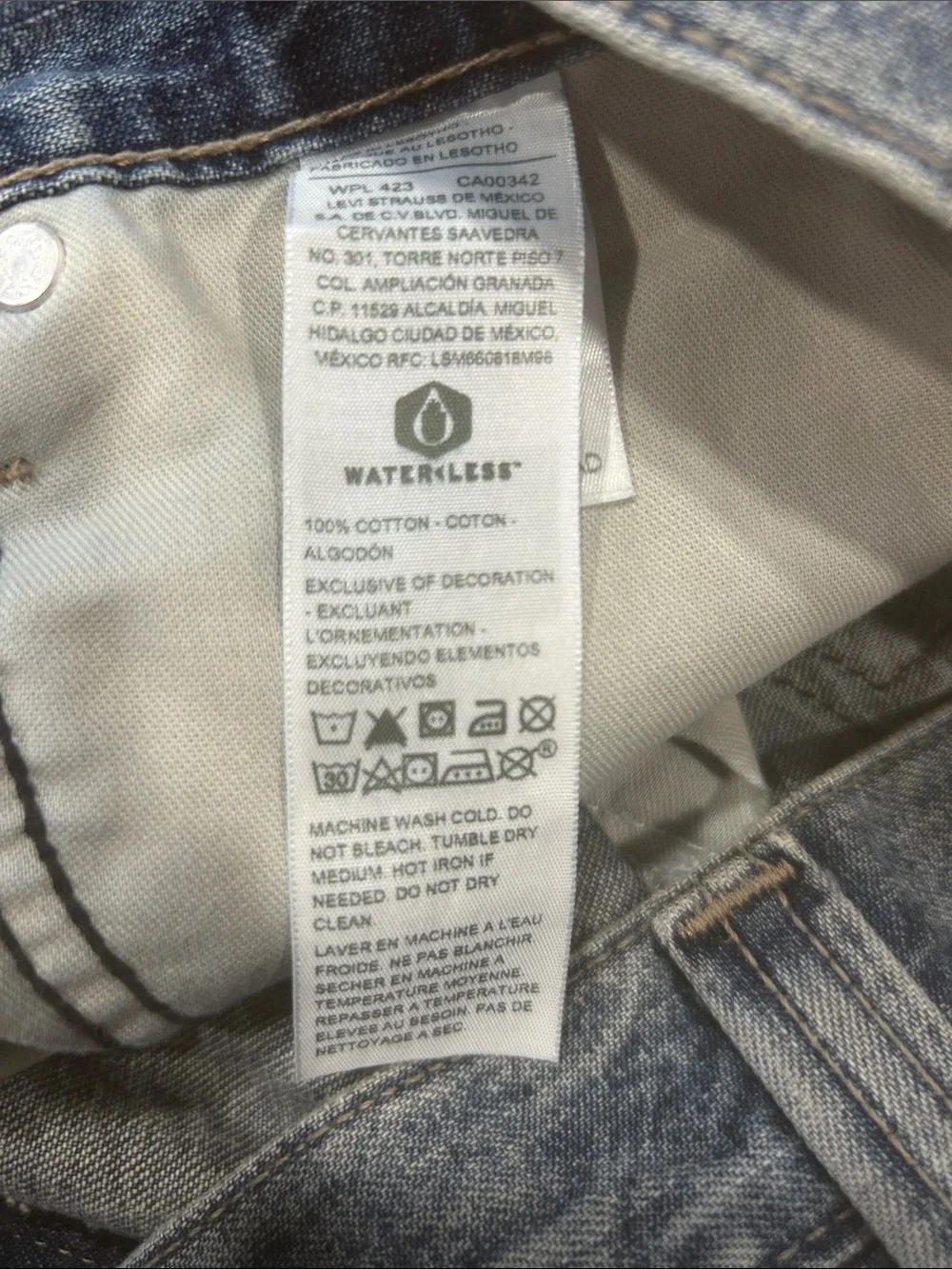 Signature Levi Strauss Carpenter mens Jeans 36x31.5  Workwear Baggy Utility blue